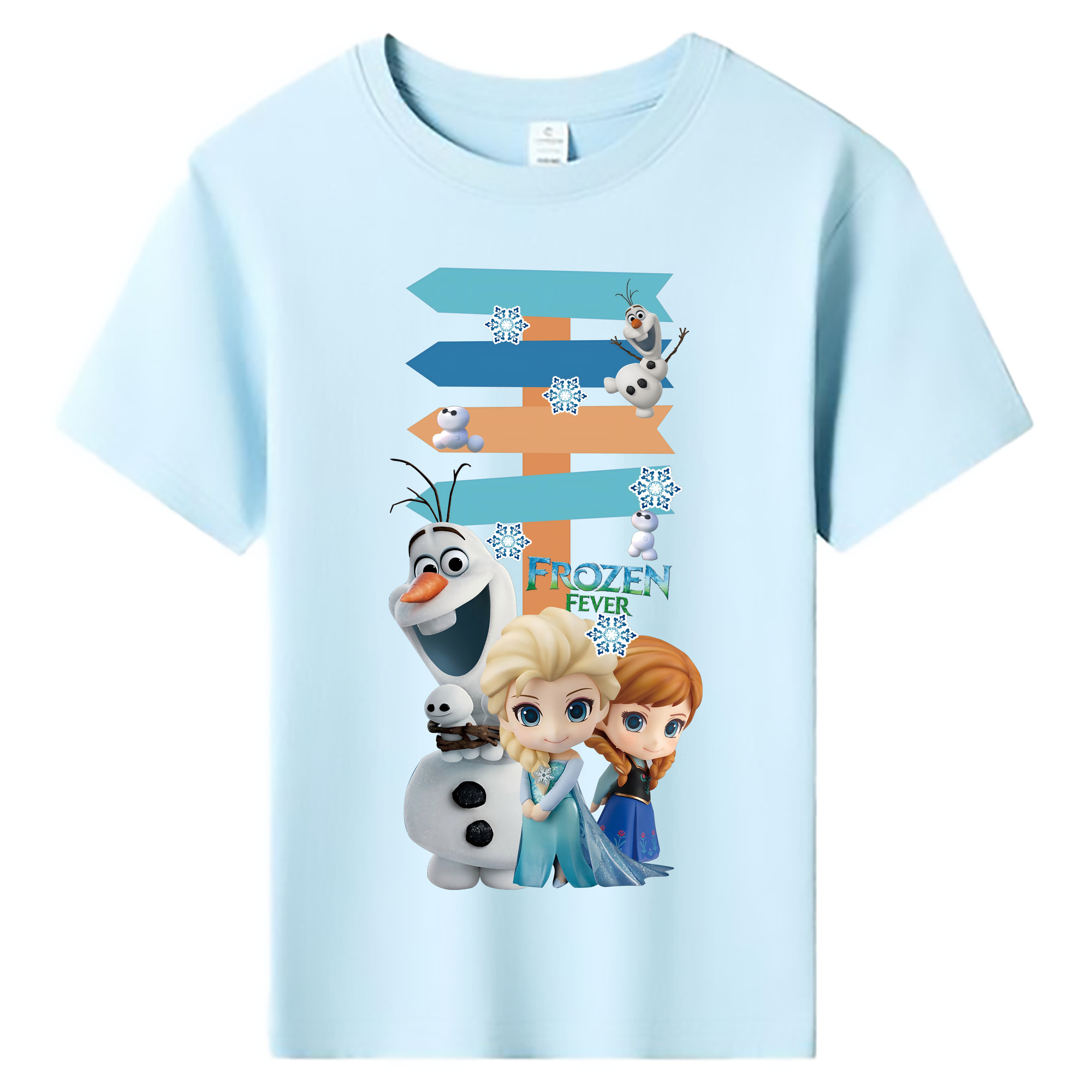 （画像用） アナと雪の女王 アンナ エルサ Frozen Anna Elsa 綿100％キッズTシャツ（フロントプリント）